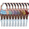 Women's Mini Pleated Skirts Sexy Club Y2k High Wiast Stretchy Tennis Skater A-line Skirt