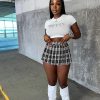 Mini Pleated Skirts for Women Sexy Cute Girl Y2k Short Cargo Skirt Women's Club Tennis Skort Skater A line with Slit