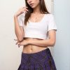 Mini Plaid Slit Skirt Women's US Size Pleated Skirt Schoolgirl Uniform, Multicolour