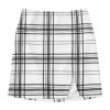 Women's Split Hem Zipper Side Bodycon Mini Skirt